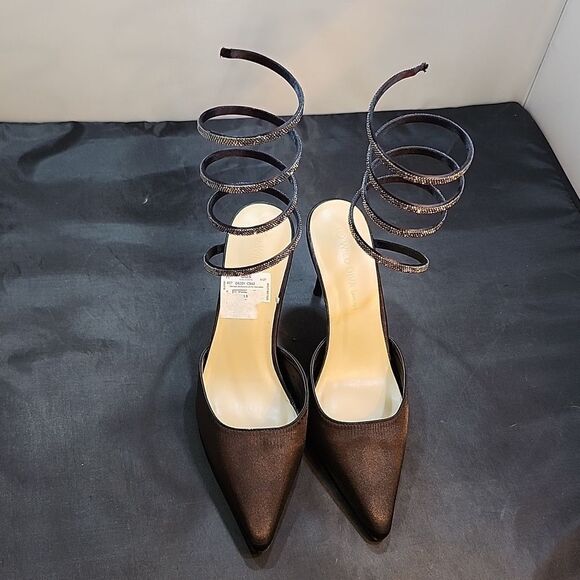 BRAND NEW WILD DIVA LOUNGS COIL WRAP ANKLE STRAP RHINESTONE EMBELLISHMEN… - Picture 3 of 14